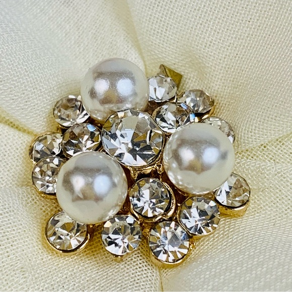 Pearl Cluster Flower Clips Set of 3 - Picture 6 of 10